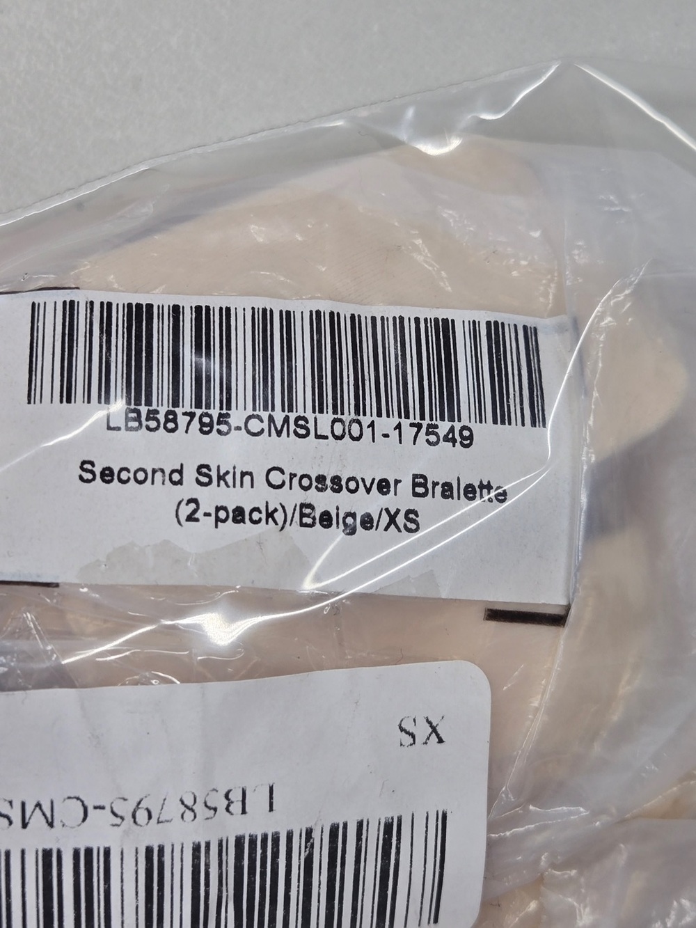 QUINCE Pack Of 2 Second Skin Crossover Bralettes Beige 7864 - Picture 7 of 11